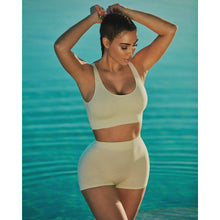 Load image into Gallery viewer, STRETCH RIB SCOOP BRALETTE | ROSE CLAY
